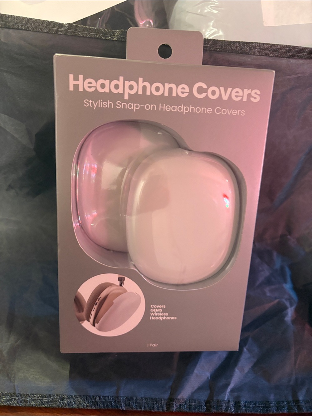 Source Unknown White Headphone Covers - Snap-On Over-Ear Ear Pad Replacements